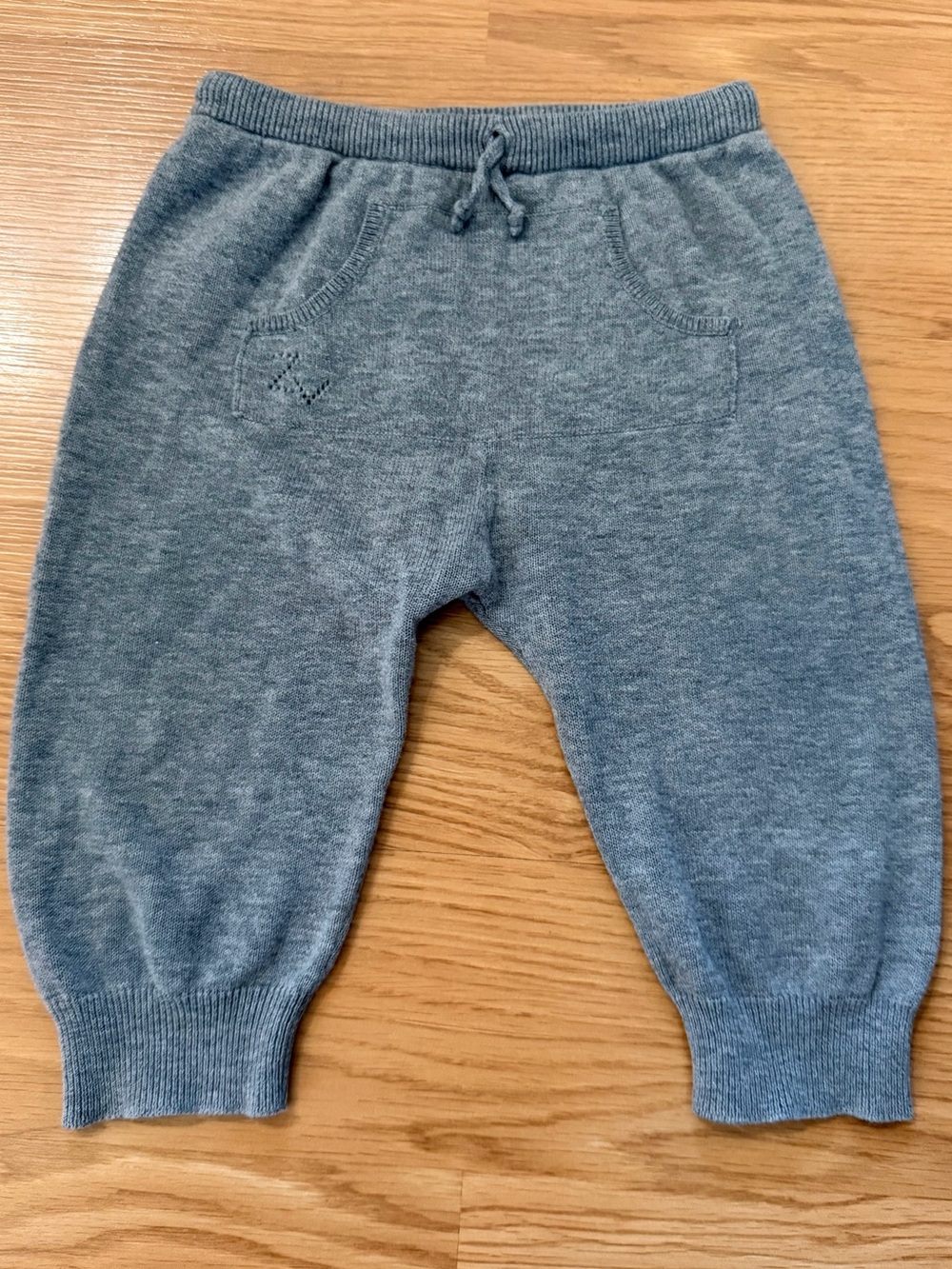 Zadig & Voltaire Gray Knit Kangaroo Pouch Sweater Pants Kids Baby 12 months